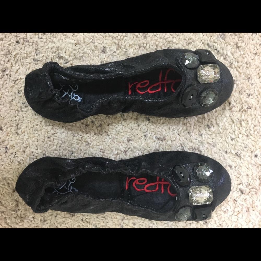Red fern Ballet Flats